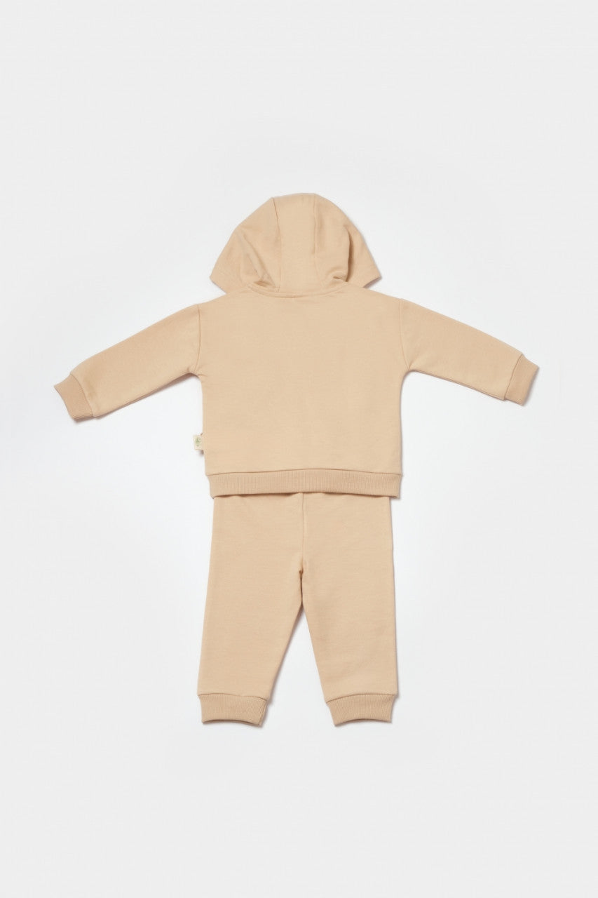 Set hanorac cu gluga si pantaloni, Two thread, 100%bumbac organic - , BabyCosy